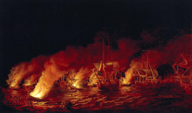 The_Defeat_of_the_French_Fireships_attacking_the_British_Fleet_at_Anchor_before_Quebec